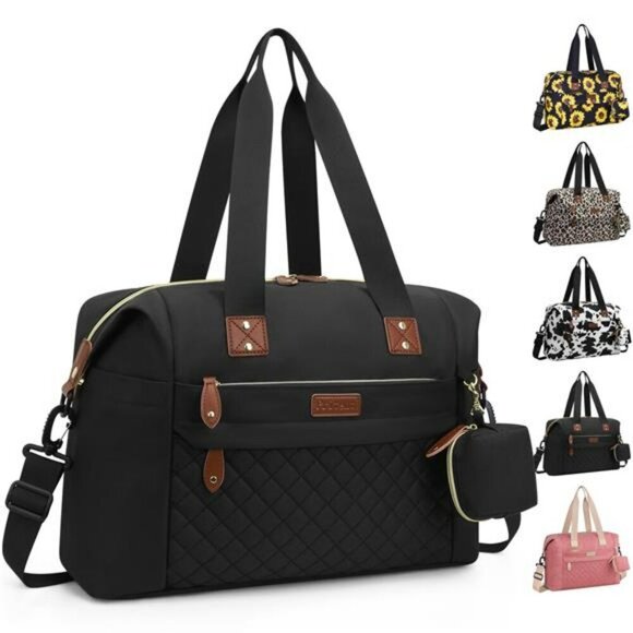 Diaper Bag Tote Waterproof Black Baby Travel Bag with Stroller Clips Case - Picture 1 of 7